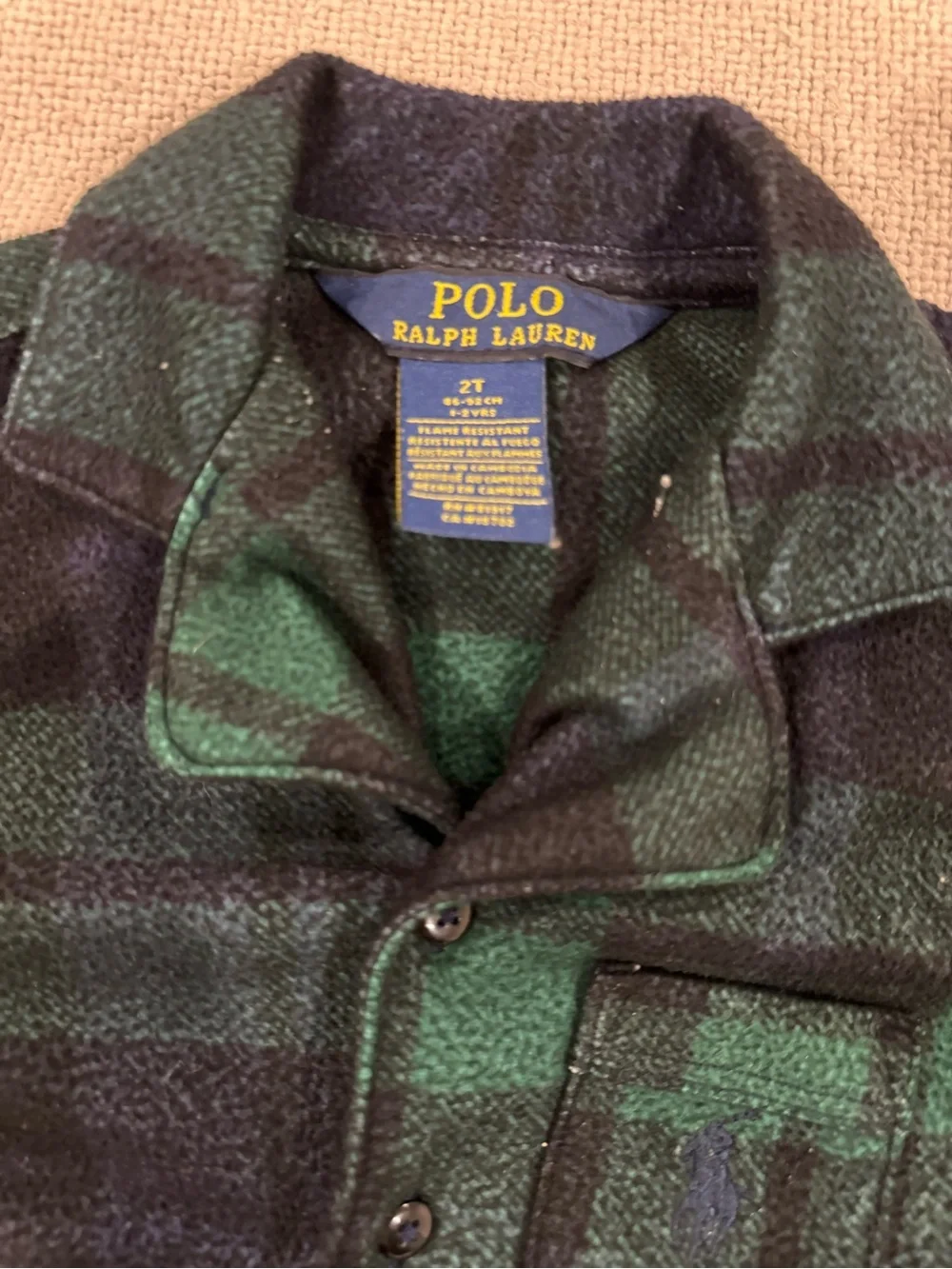Polo by Ralph Lauren Green & Black Plaid Kids Two-Piece Pajama Set